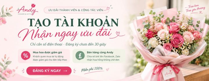 Tao tai khoan nhan uu dai, ban hang cung Andy