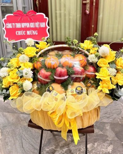 Giỏ Hoa Quả Chúc Mừng