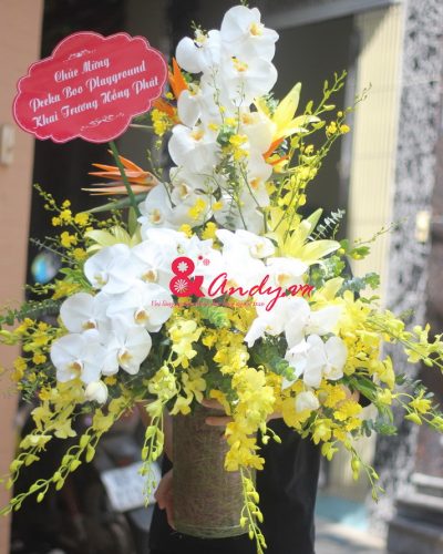 Bình hoa chúc mừng đặt bàn