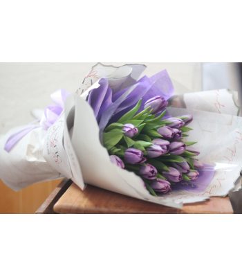 Bó hoa tulip tím