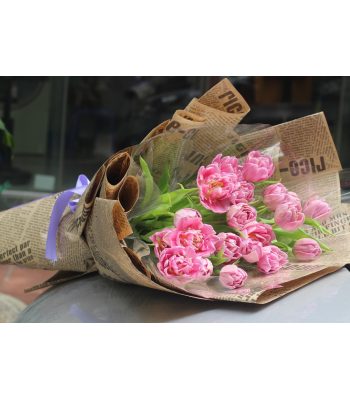 Bó hoa tulip hồng