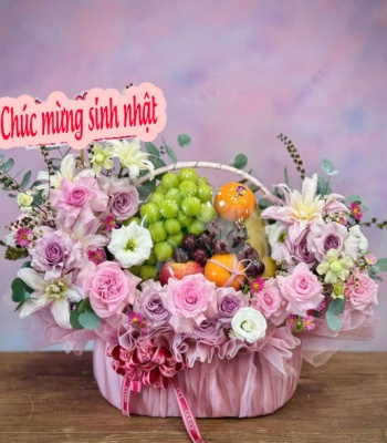 Giỏ Hoa Quả Chúc Mừng